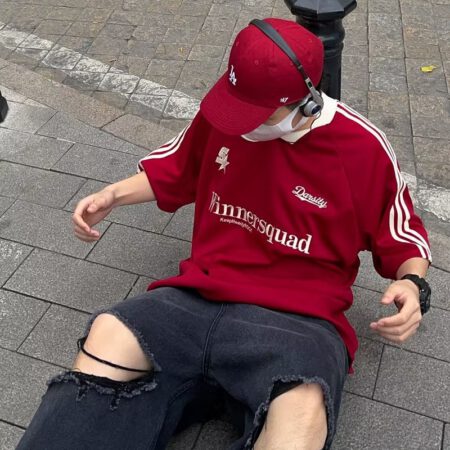OKADY เสื้อยืดแขนสั้นคอวี