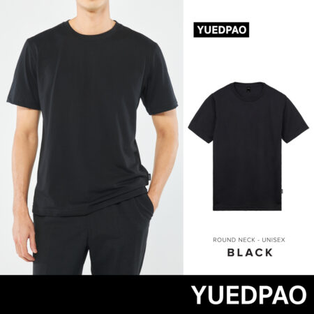 Yuedpao เสื้อยืด Ultrasoft Non-Iron สีดำ